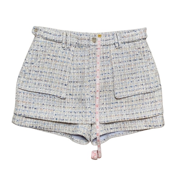 Bundle Blue Tweed Jacket and Mini Skort Skirt Fall Outfit Set Size 6 Medium - Picture 4 of 14